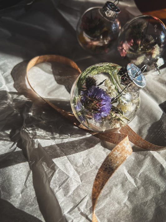 Dried floral ornaments